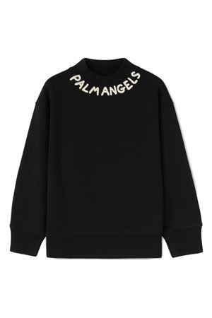 black cotton sweatshirt PALM ANGELS KIDS | PBBA012F24FLE0021004